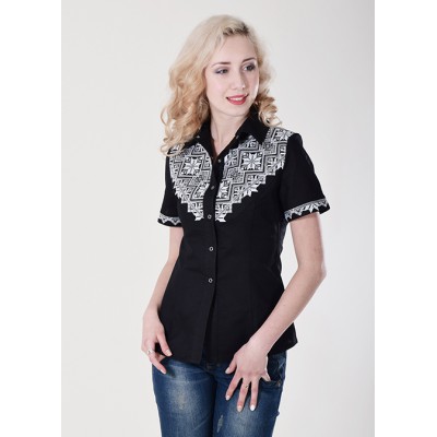 Embroidered blouse "Galychanka" black